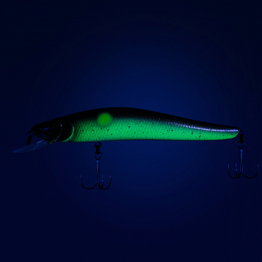 Probaits C4 Minnow - Spine | Green Pumpkin (Glow)