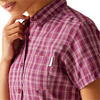 Regatta Mindano VIII Short Sleeve Shirt Women (Beaujolais Check)
