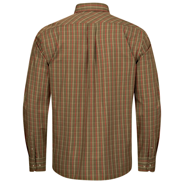 Blaser Men's Shirt Tristan 22 Dark Olive/Red Checkered 