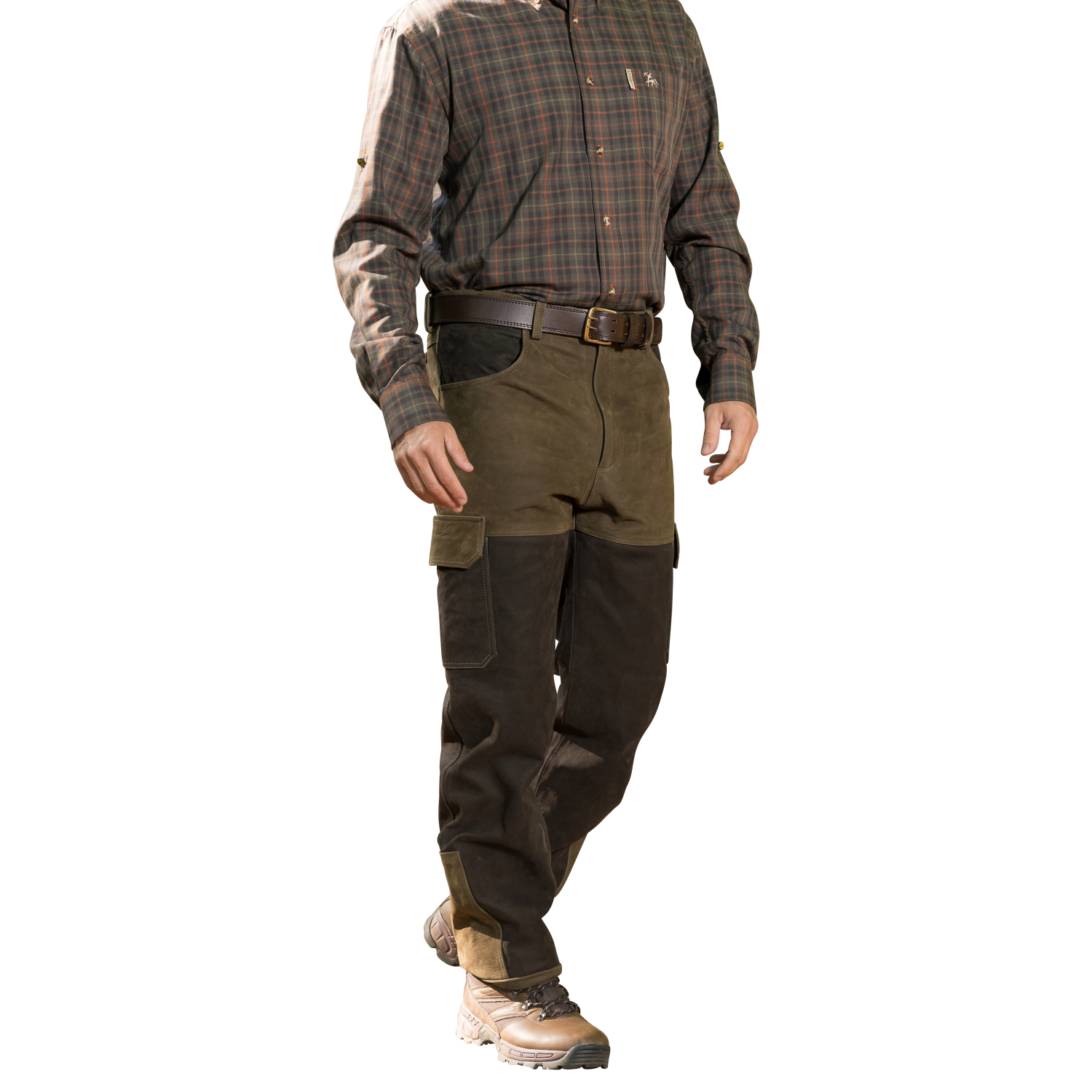 il Lago Prestige Men's il Lago Prestige Leather Trousers BICOLOR Sz. 56 