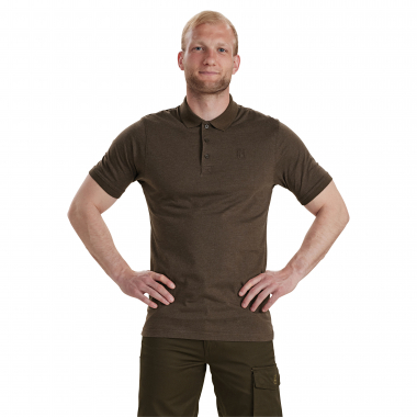 Gunnar Polo Shirt Men (Brown Leaf Melange)