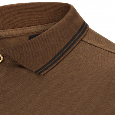il Lago Prestige Pique Polo Shirt Men (Brown)
