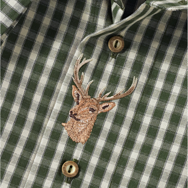 Luko Men's Short sleeve shirt deer head (check)