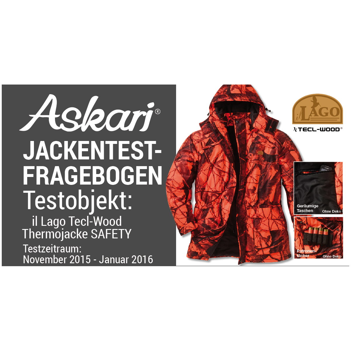 il Lago Prestige Men's Thermal Jacket Safety (Tecl-Wood) 