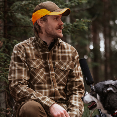 Men's Härjedalen flannel shirt (olive)