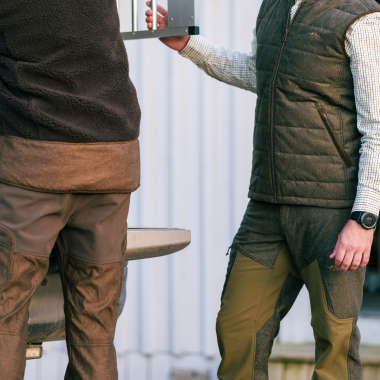 Men's Vintage Whizz Softshell Trousers Olive Melange/black