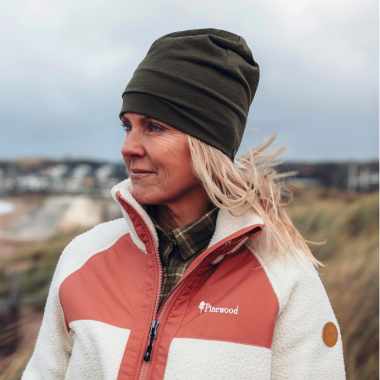 Merino Wool Beanie Unisex (Olive Green)