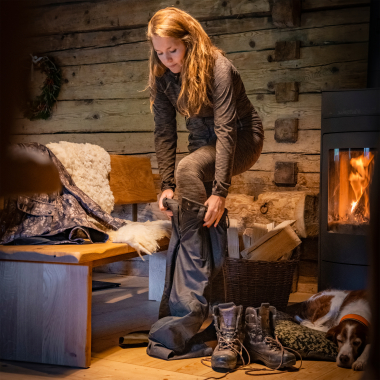 Lady Insulated Leggings For Women (Brown Melange)