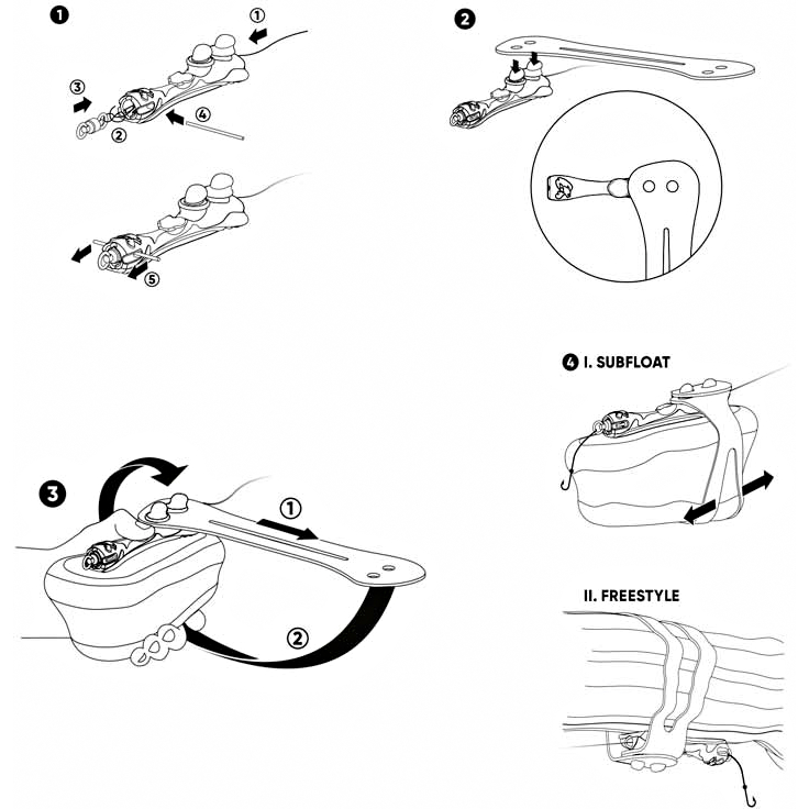 FISHSTONE XXweLs mounting (complete set - sandy) 