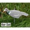  Ringeltaube Halbschale beflockt (4er Set) 