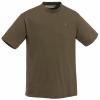  3er-Set: T-Shirts Herren (Green/H.Brown/Khaki) 