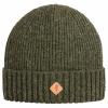  Knitted Wool Hat Unisex (Mossgreen Melange) 