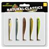  Gummifisch Barschköder (7 cm, Mixpaket Natural/Firetail) 