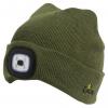  Strickmütze Unisex, m. LED-Lampe (Oliv) 