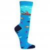  Sneakers Socks4Fun, m. Angler-Motiv (Blau) 