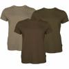  3er-Set: T-Shirts Damen (Green/H.Brown/Khaki) 