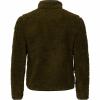  Teddyfleece-Jacke Halver Herren (Oliv/Schwarz) 