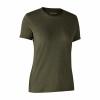  2er-Pack Ladies Basis T-Shirts Damen (Adventure Green Melange, Grey Melange) 