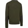  Harrington Knitted Jumper Men, With Round Neck (Forest Ember Melange) 