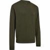  Harrington Knitted Jumper Men, With Round Neck (Forest Ember Melange) 