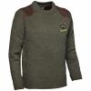  Rundhals-gestickter Pullover 