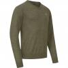  V-Neck Merino Sweater Herren (Dunkel Oliv) 