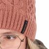  Ladies Knitted Bobble Hat Women (Dusty Rose Pink) 