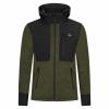 Il Lago Strickfleece-/Softshell-Jacke Wildland Herren (Oliv/Schwarz) 