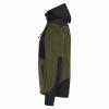 Strickfleece-/Softshell-Jacke Wildland Herren (Oliv/Schwarz) 