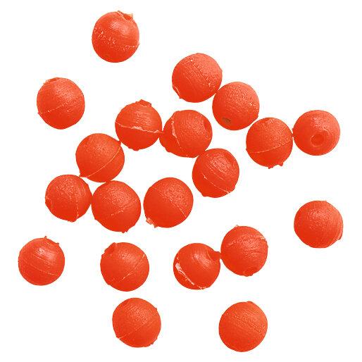  Gummiperlen (rund, orange Ø 6 mm) 