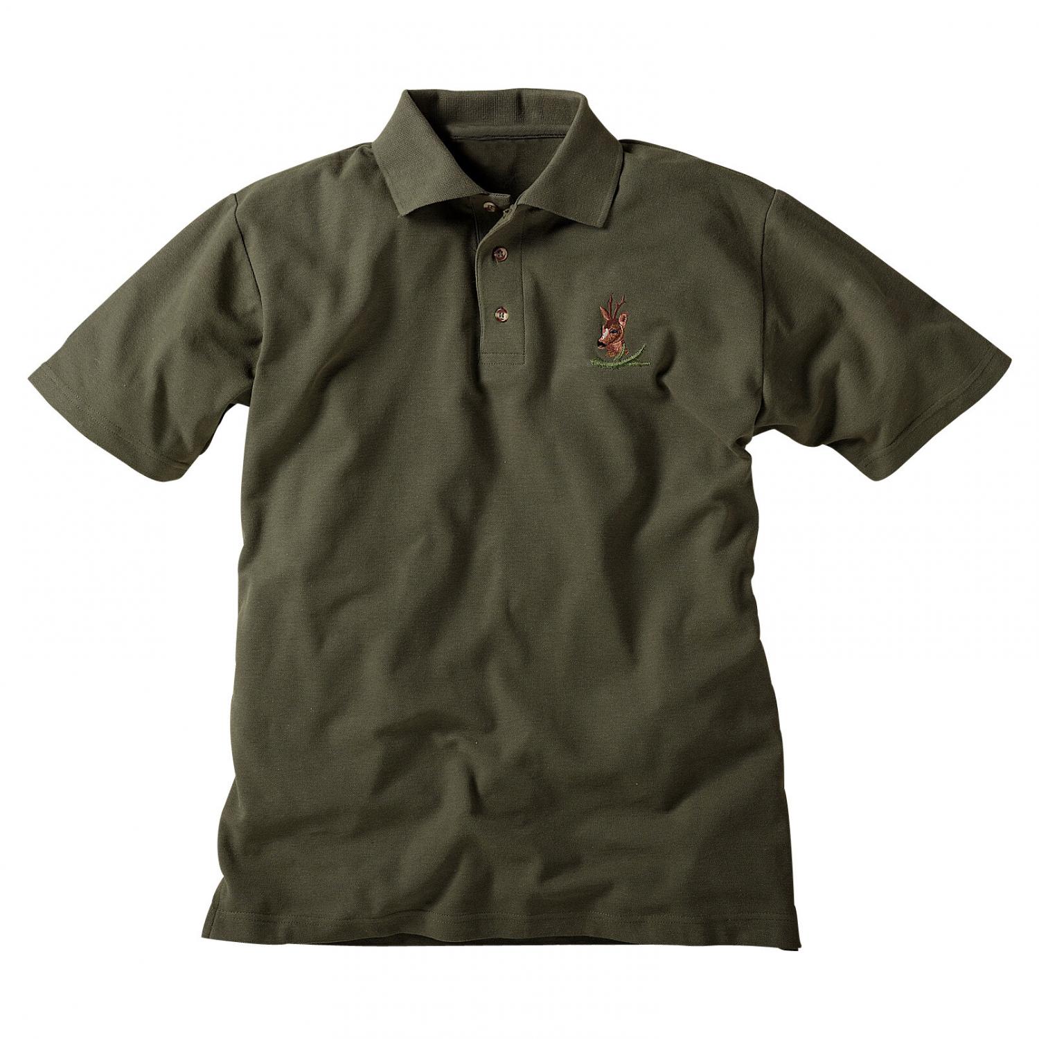  Polo-Shirt Rehbock Herren (Oliv) 