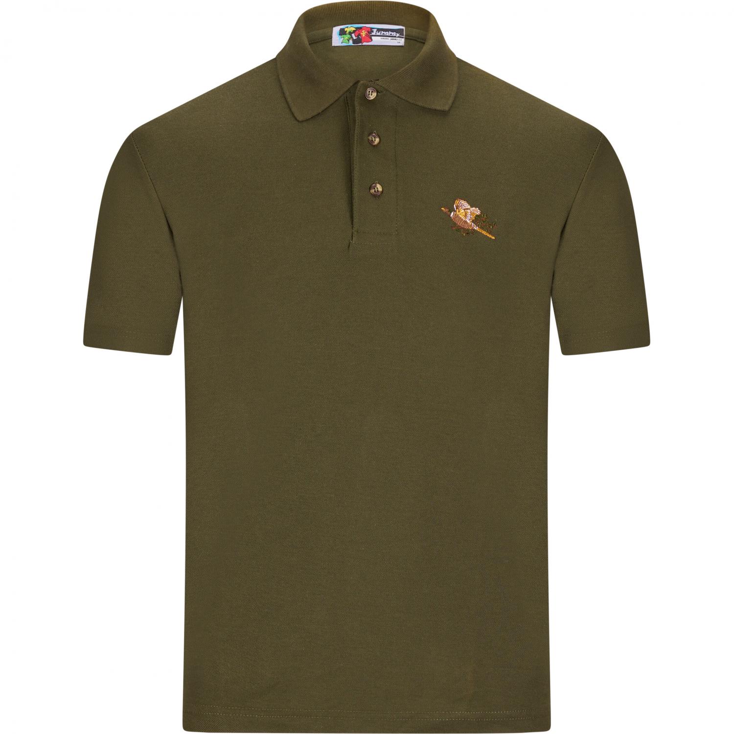  Polo-Shirt Fasan Unisex (Oliv) 