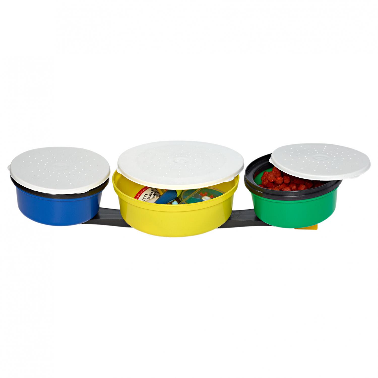  3er Set Madendosen + Halterung 