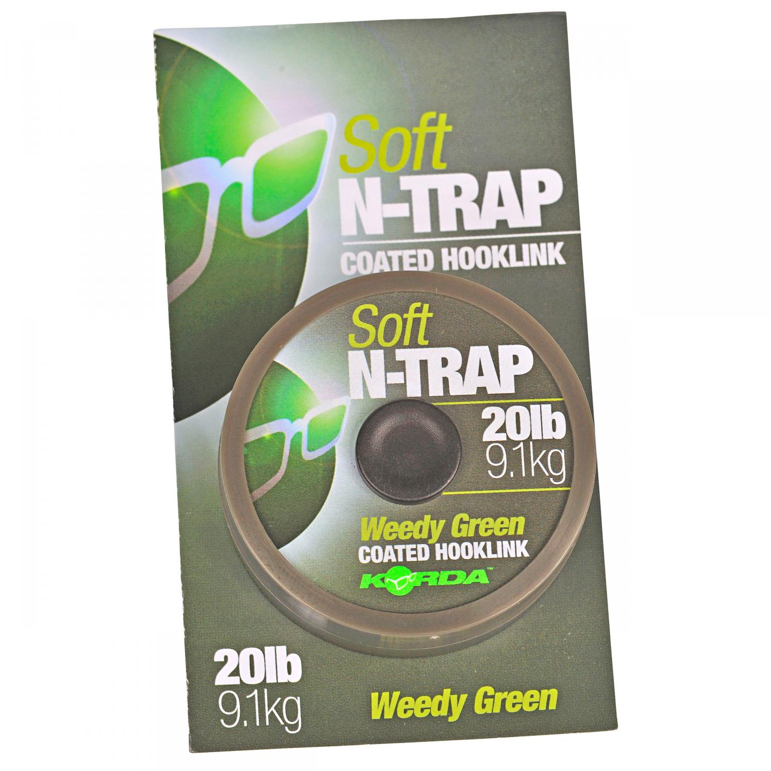  Soft N-Trap Coated Hooklink (krautgrün) 