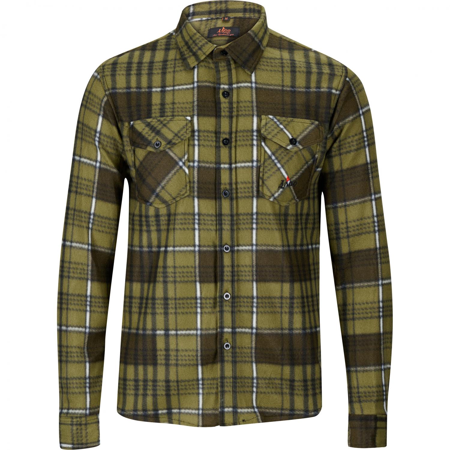  Fleece Holzfällerhemd Vall Herren (Oliv) 