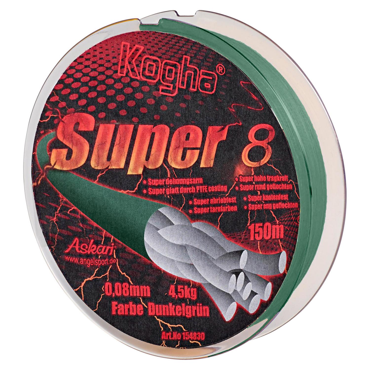  Geflechtschnur Super 8 (grün, 150 m) 