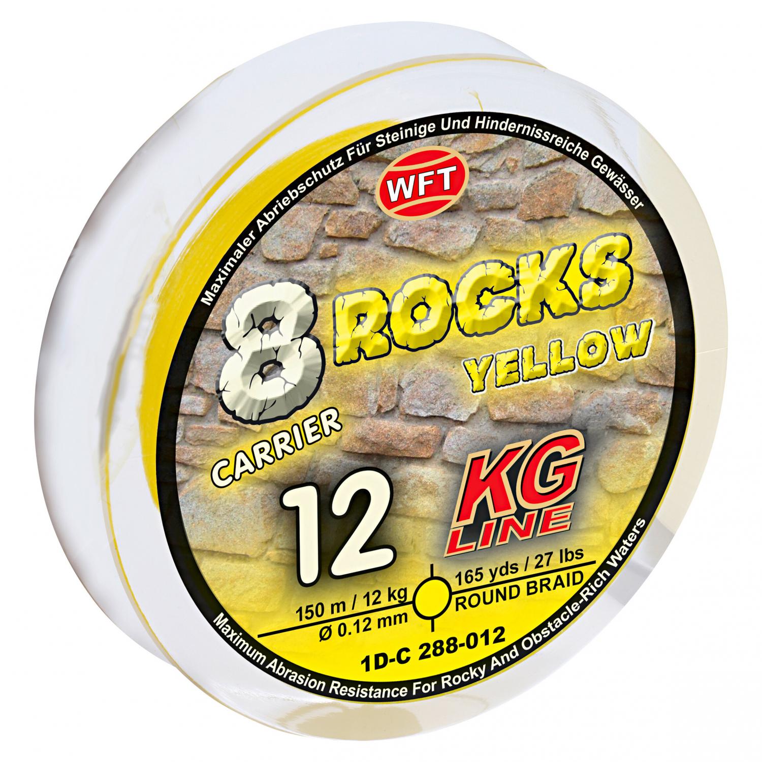  Angelschnur 8 Rocks KG / 8-Carrier Super Braid (gelb) 