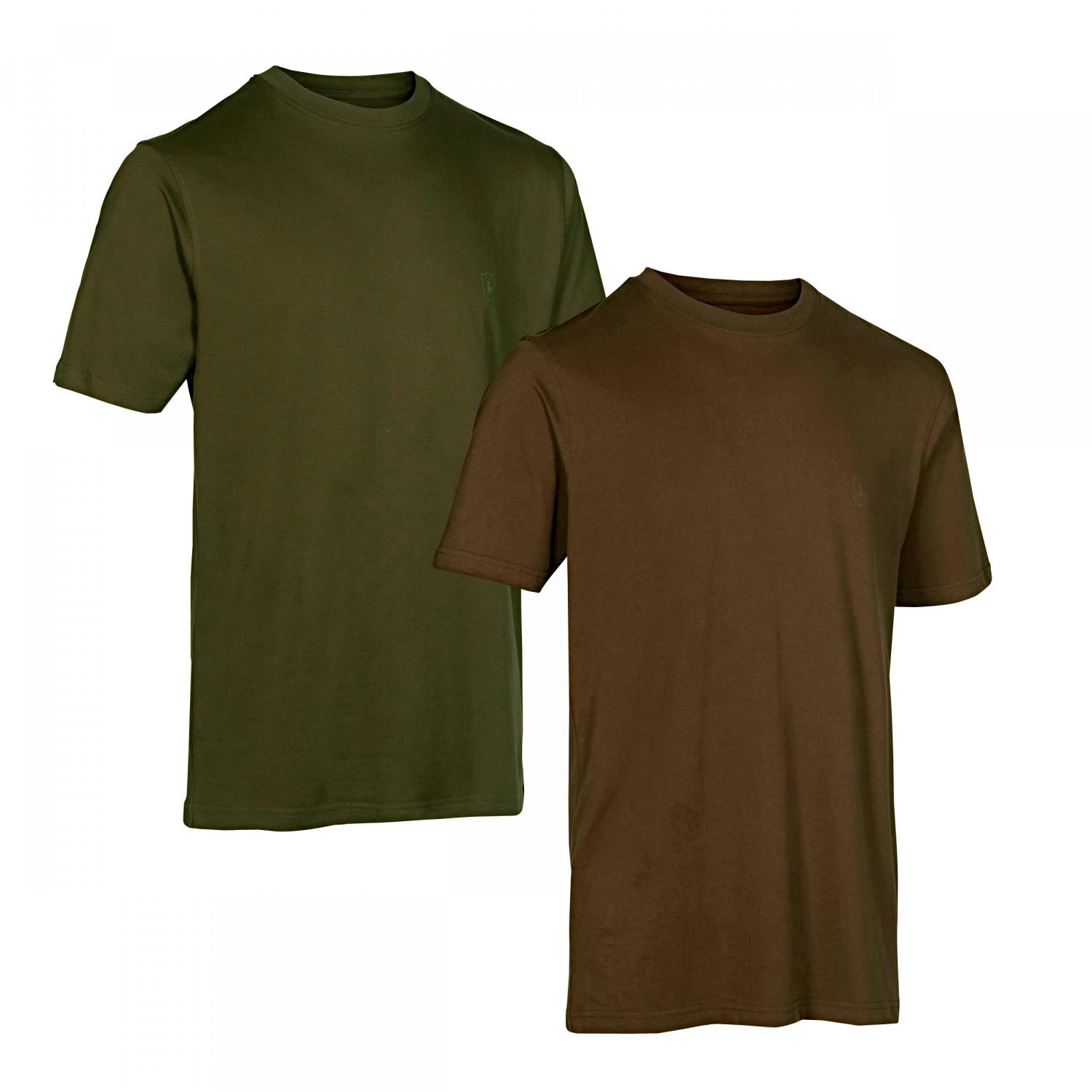  2er-Pack T-Shirts Herren (Green/Brown Leaf) 