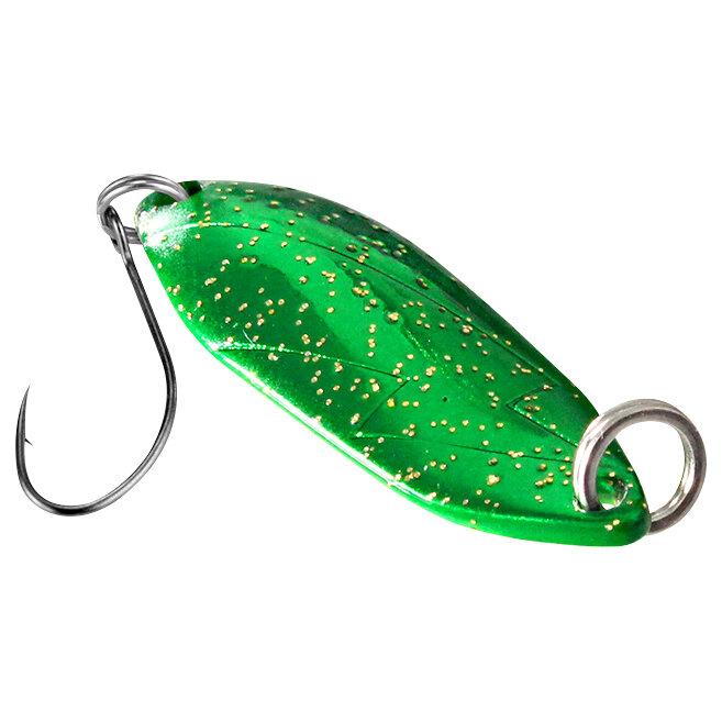  Trout Spoon Hit (3.3 g, Green/Yellow Glitter) 
