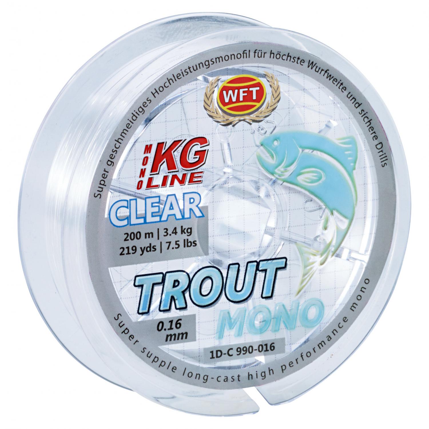 WFT Angelschnur Trout Mono (transparent, 200 m) 
