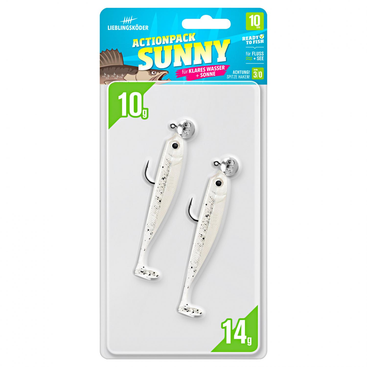  Gummifisch Zanderköder (10 cm, Actionpack Sunny) 