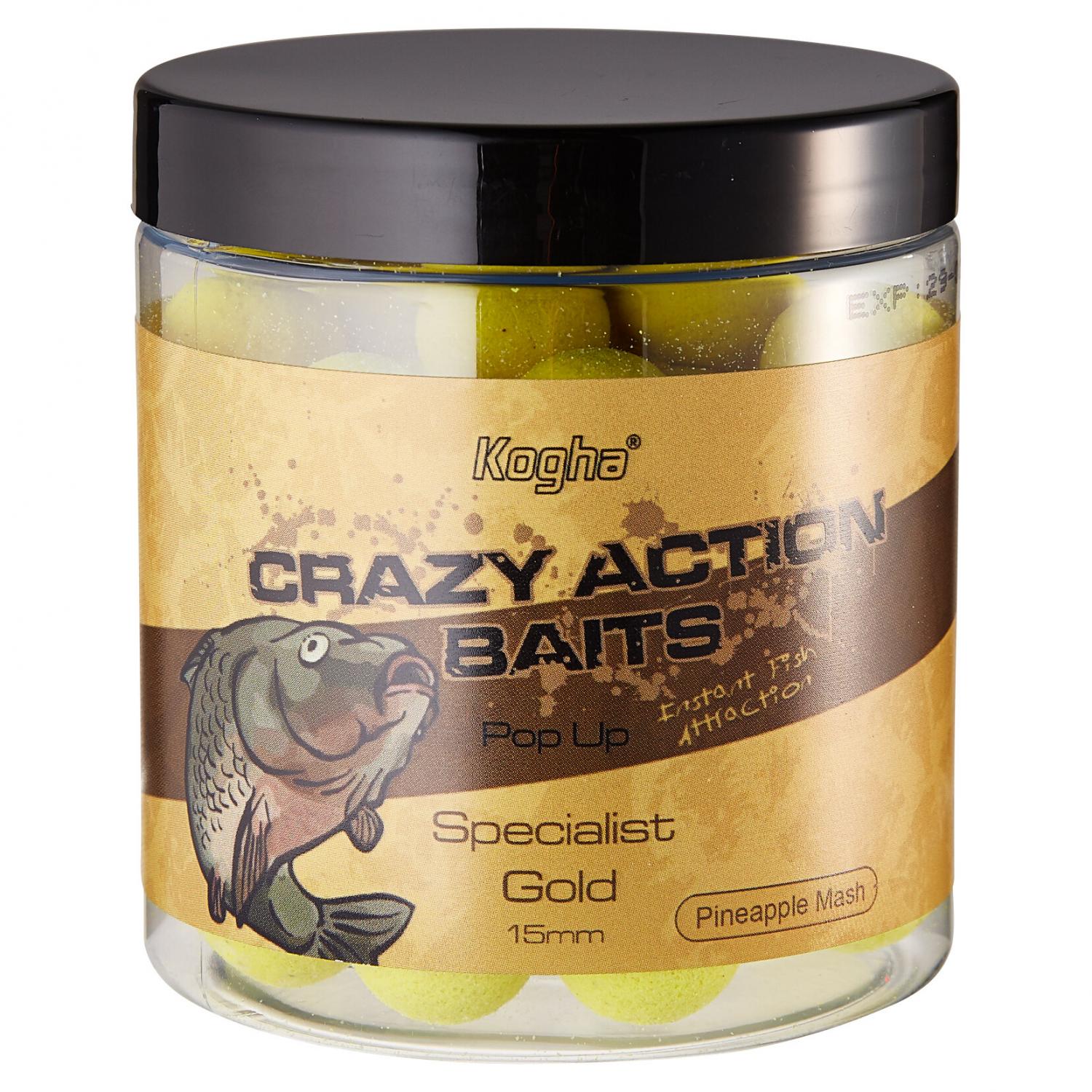  Pop Up Boilies Crazy Action Baits Specialist Gold (Pineapple Mash) 