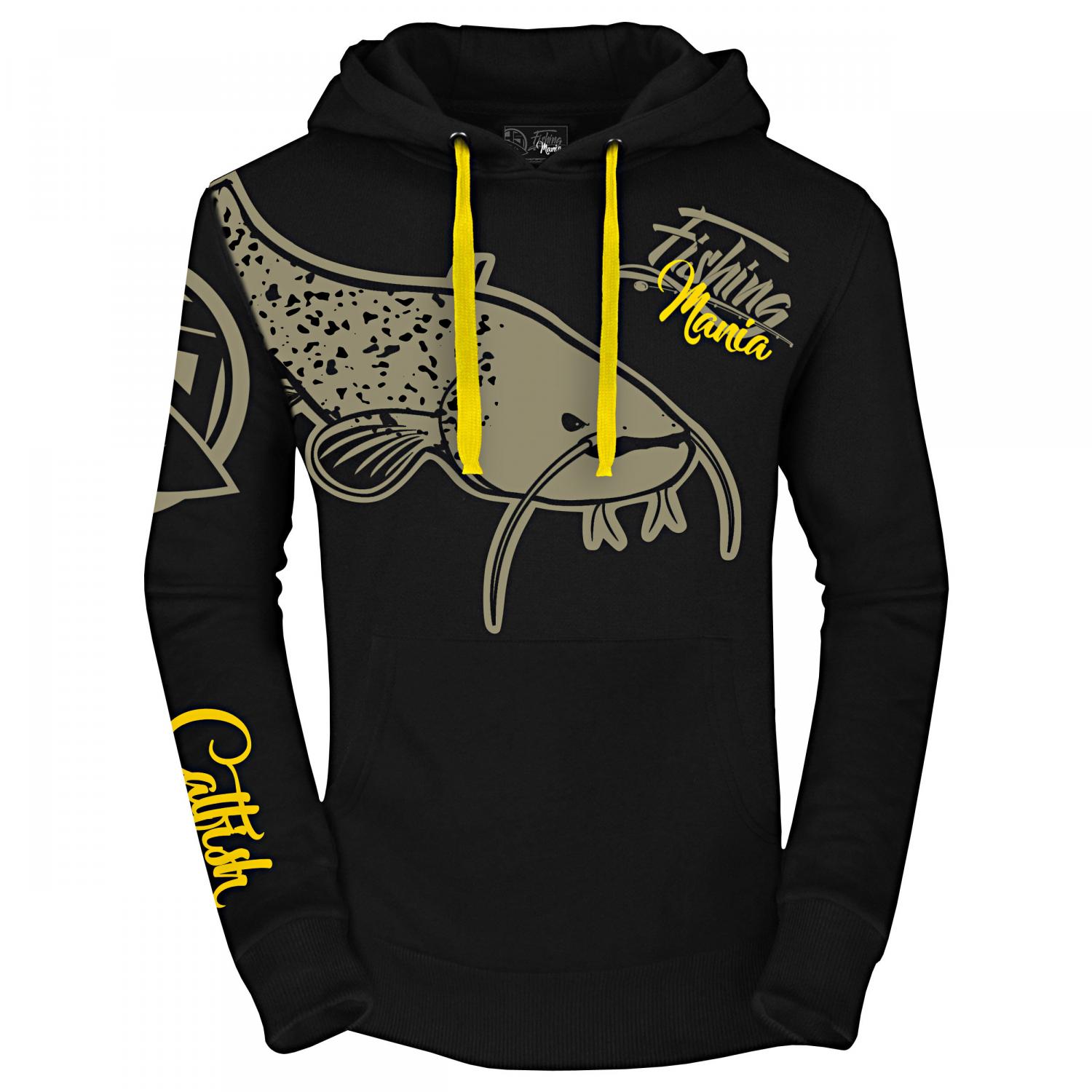  Fishing Mania CatFish Hoodie Herren (Black) 