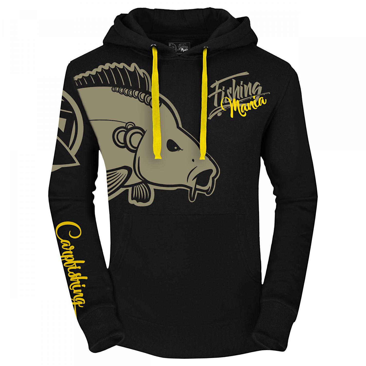  Fishing Mania Carpfishing Hoodie Herren (Black) 