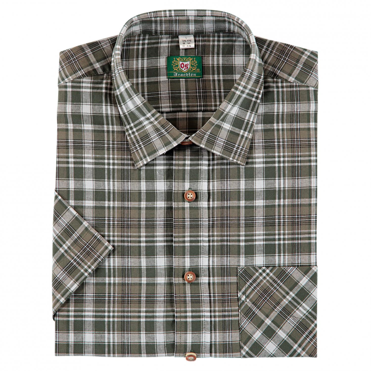  Scubu Hemd 1/2 Arm Regular Fit Herren (Oliv) 