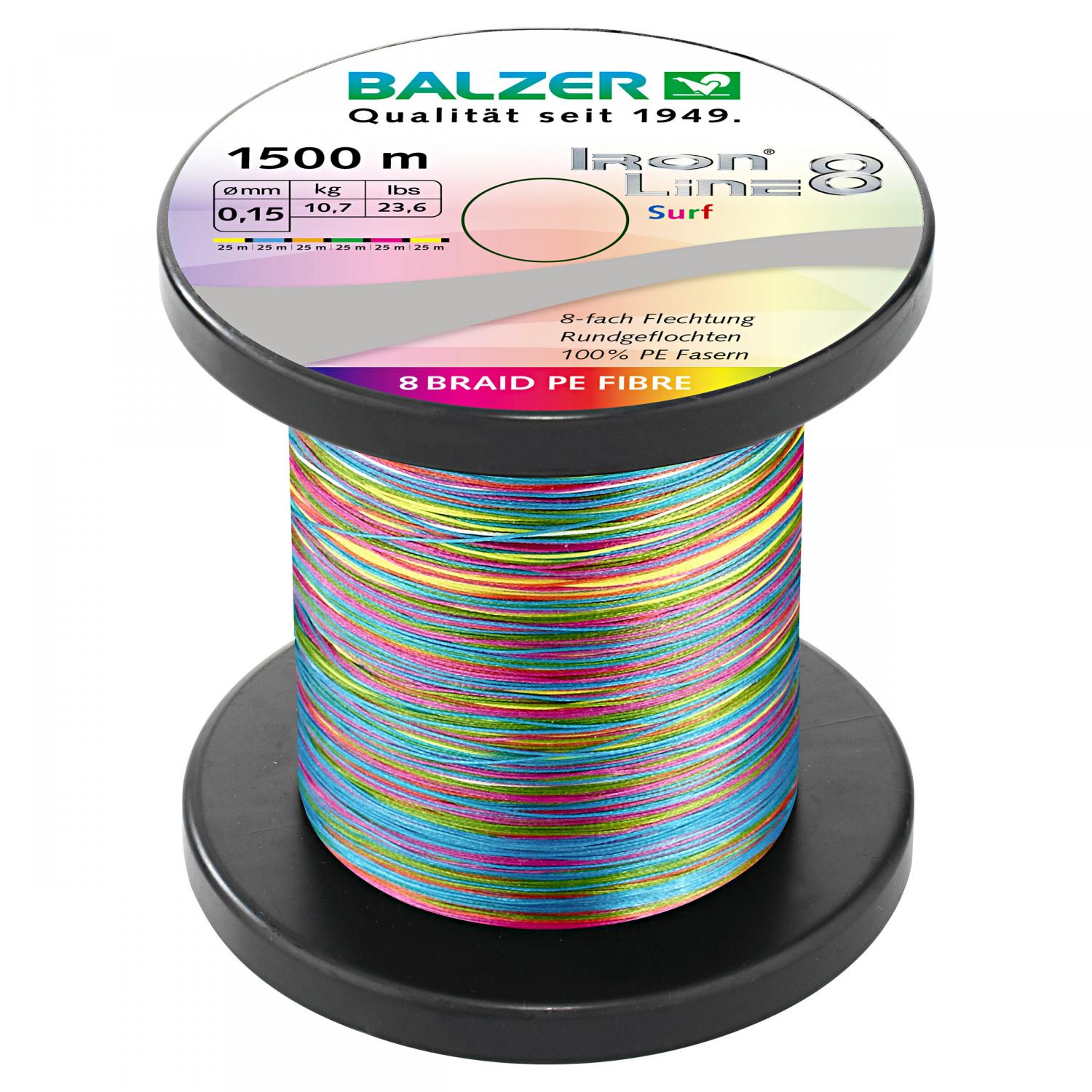  Angelschnur Iron Line Surf (multicolor, 1.500 m) 