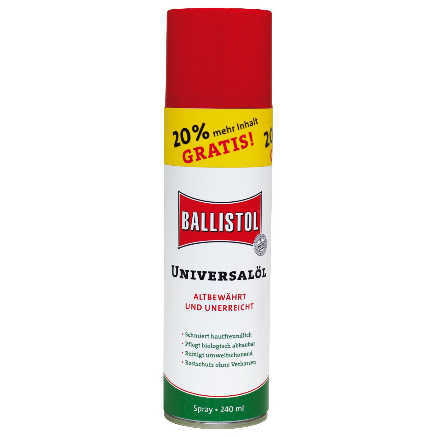  Ballistol Universalöl Spray - 240 ml Sondergröße - 20 % mehr Inhalt 