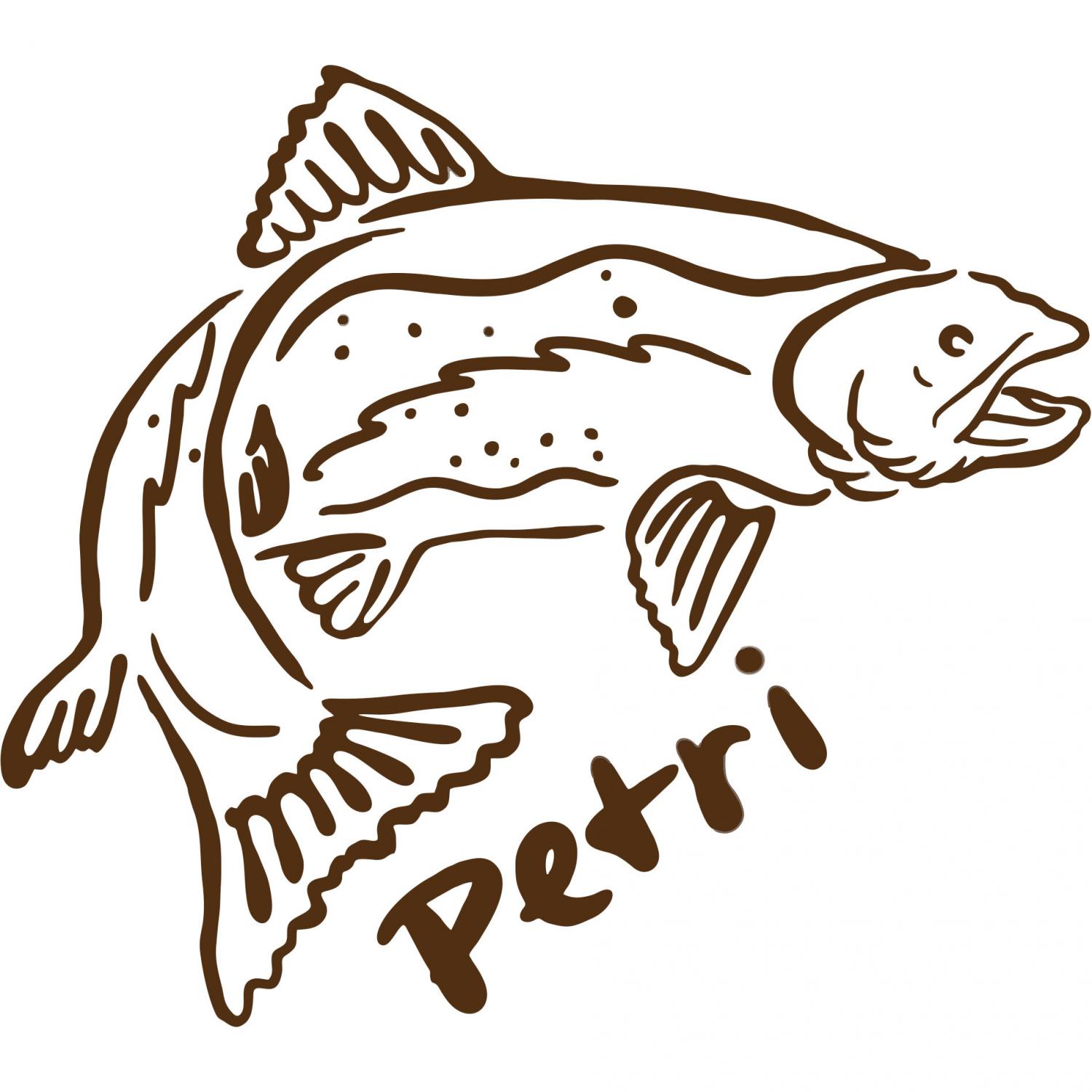  Aufkleber (Trout Petri) 
