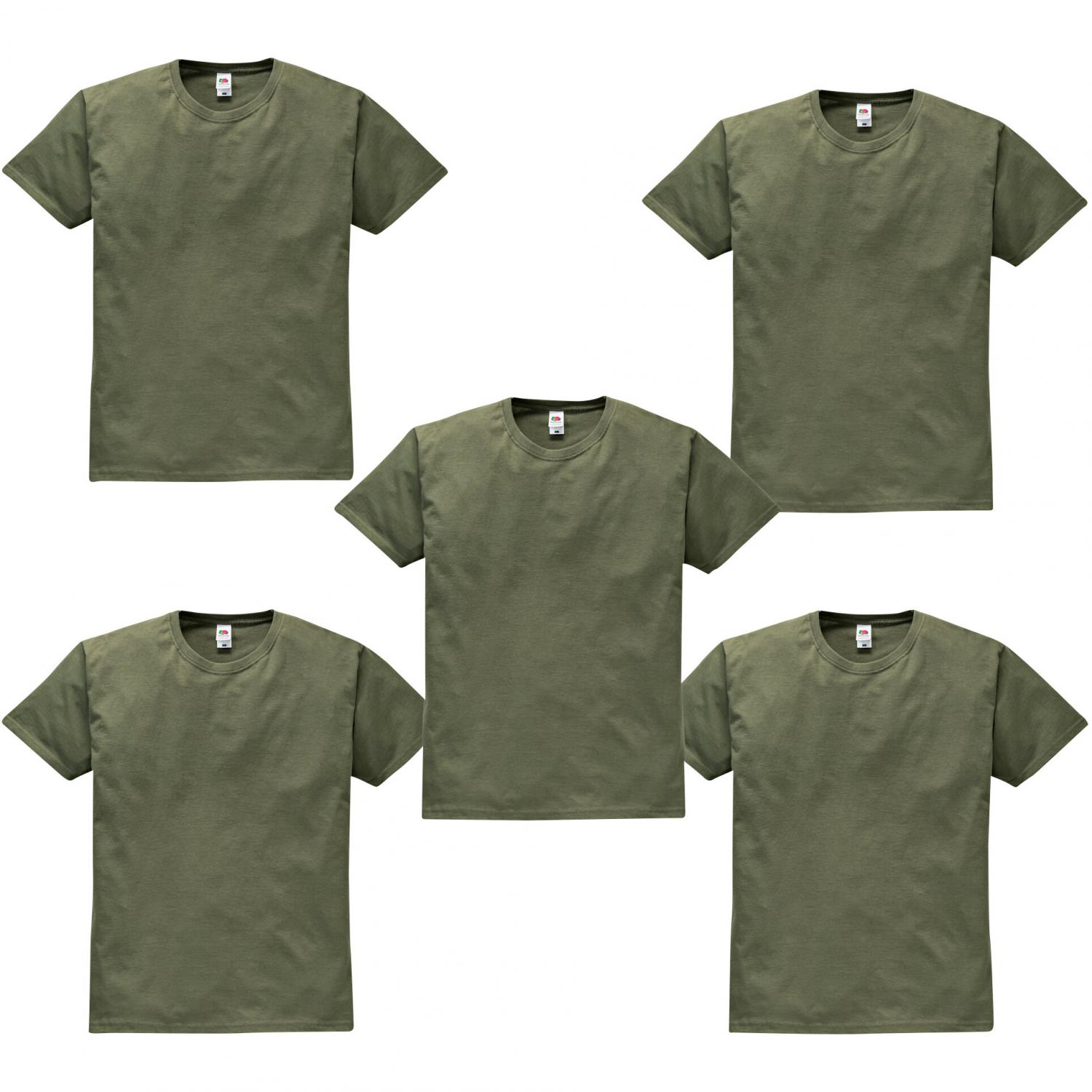  Set of 5: T-Shirts Men (Khaki) 
