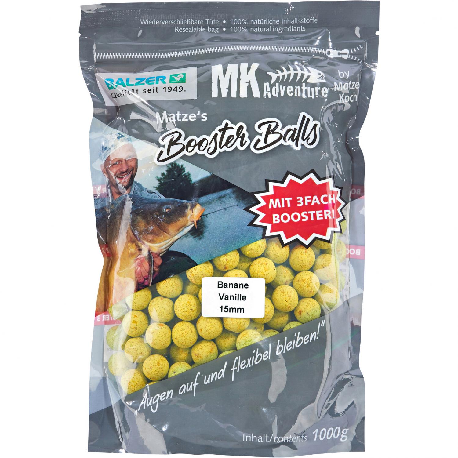  Boilies MK Adventure Booster Balls (Banane/Vanille) 